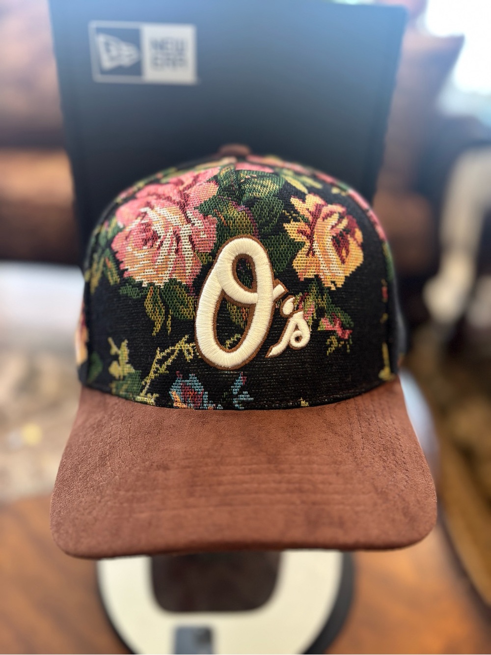 Baltimore Orioles Jacquard made fabric Floral SnapBack Hat